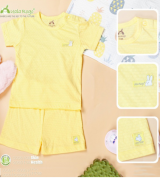 Bộ quần áo sơ sinh Uala cộc tay cài vai sợi tre UR3149